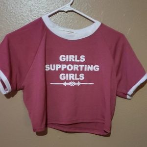 GIRLS SUPPORTING GIRLS CROP TOP